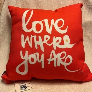 Kal Barteski Love Outdoor Throw Pillow NWOT